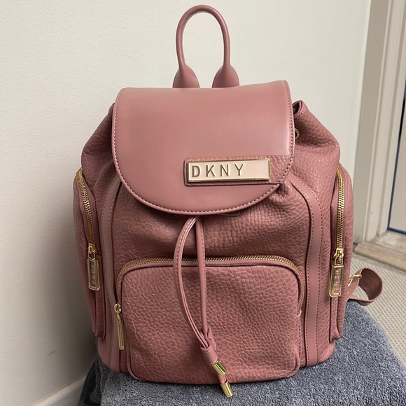 Blush pebble grain leather DKNY backpack limited edition main image 15